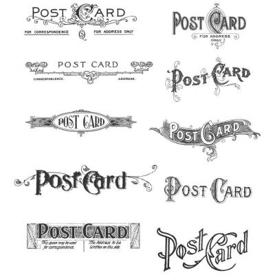Stampers Anonymous Tim Holtz Cling Stamps - Postcards